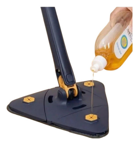Esfregão Limpeza De Parede E Piso Triangular Giratório Top