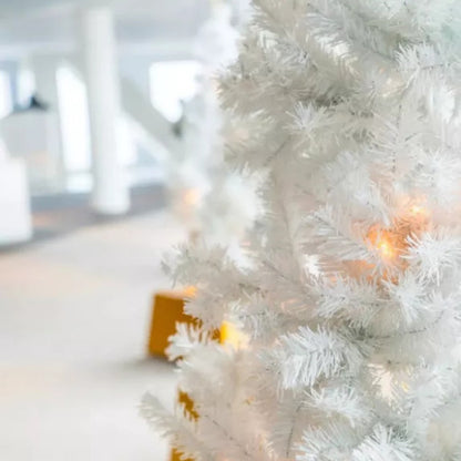 Árvore De Natal Branca Grande 150cm 250 Galhos + Pisca Pisca