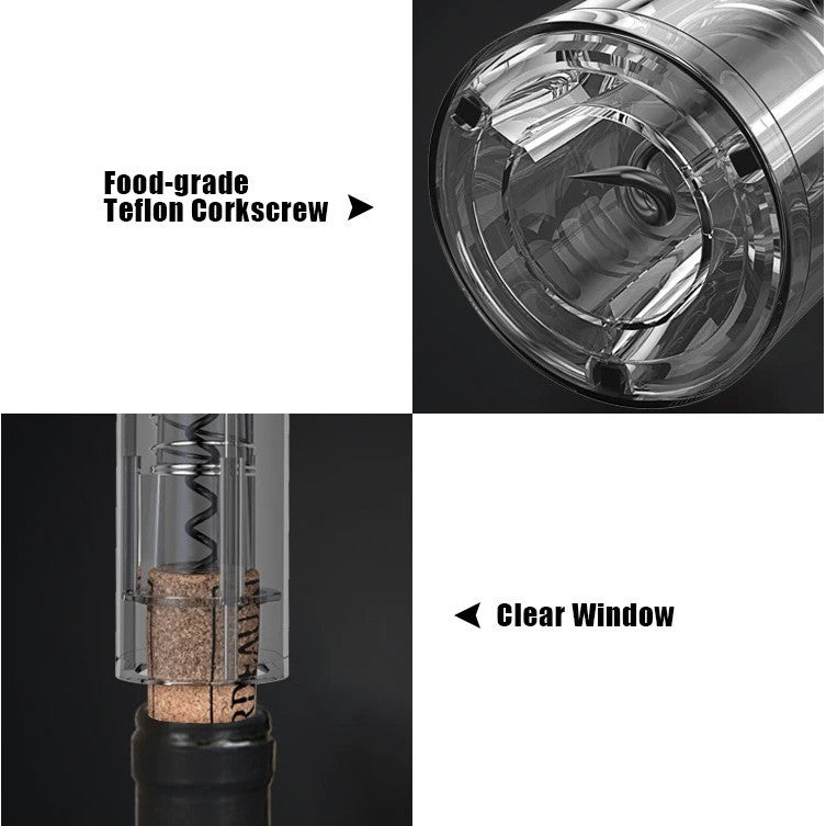 Abridor De Vinho Automático À Bateria Recarregável Usb Top