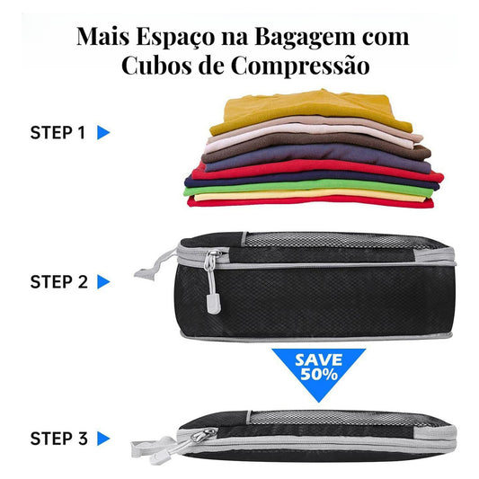 Kit6 Bolsas De Viagem De Compressão Case Mais Espaço Na Mala