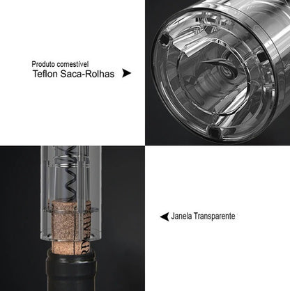 Abridor De Vinho Automático À Bateria Recarregável Usb Top