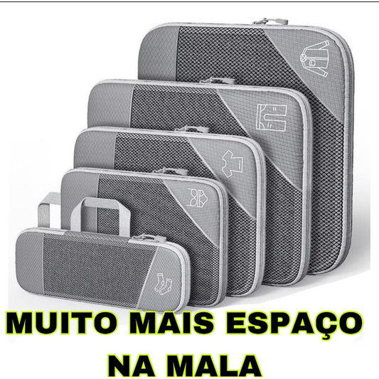 Kit6 Bolsas De Viagem De Compressão Case Mais Espaço Na Mala