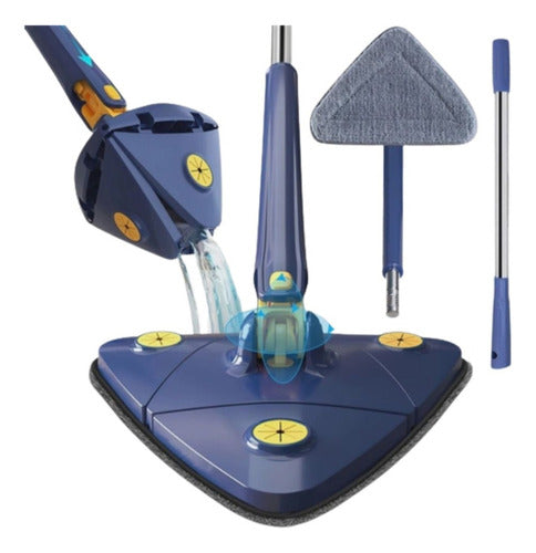 Esfregão Limpeza De Parede E Piso Triangular Giratório Top