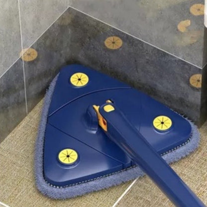 Esfregão Limpeza De Parede E Piso Triangular Giratório Top