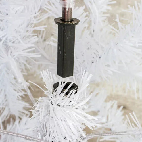 Árvore De Natal Branca Grande 150cm 250 Galhos + Pisca Pisca