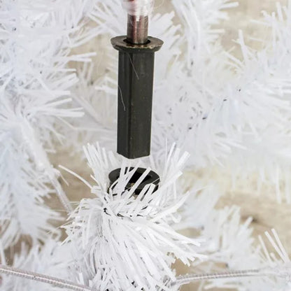 Árvore De Natal Branca Grande 150cm 250 Galhos + Pisca Pisca